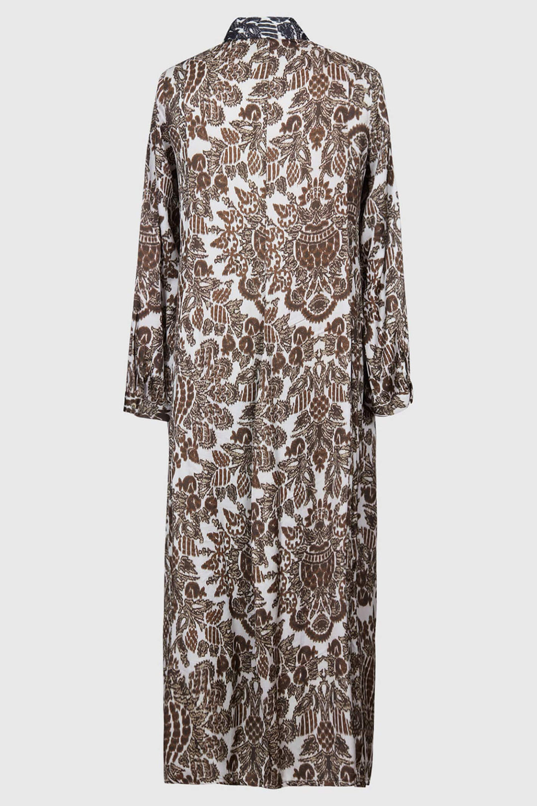 Alembika AD302A Brown Print Long Sleeve Dress - Experience Boutique
