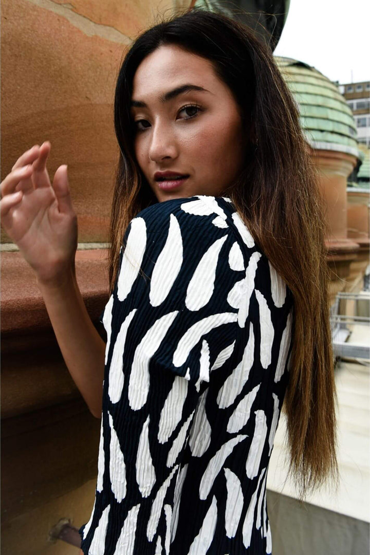 Alquema ADC544 Smash Dress Ink Navy & White Droplet