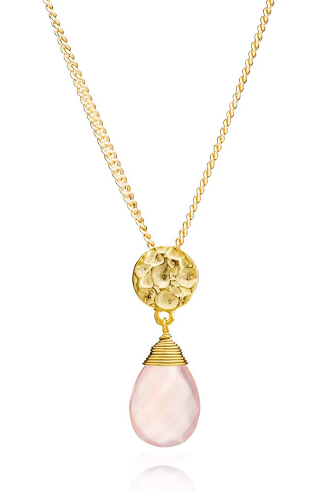 Azuni Classic Athena Pink Chalcedony Necklace - Experience Boutique
