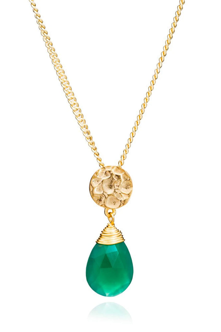 Azuni Classic Athena Green Onyx Necklace - Experience Boutique