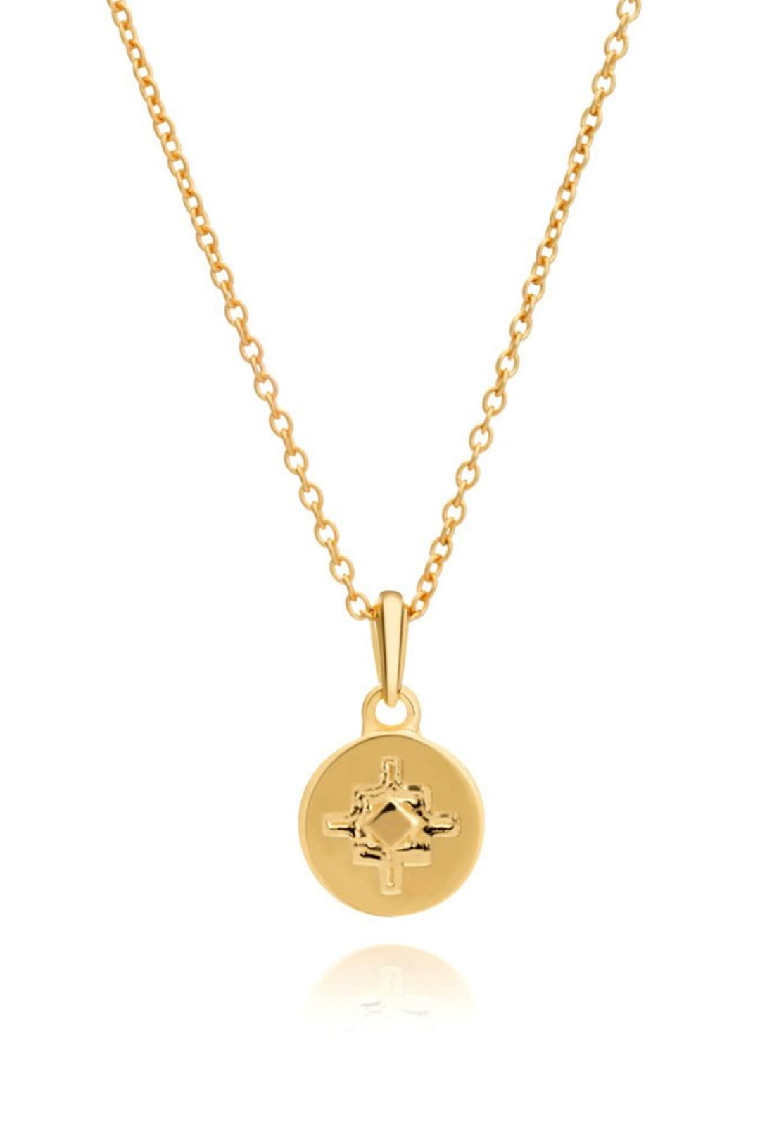 Azuni Navajo Disc Coin Gold Vermeil Pendant Choker - Experience Boutique