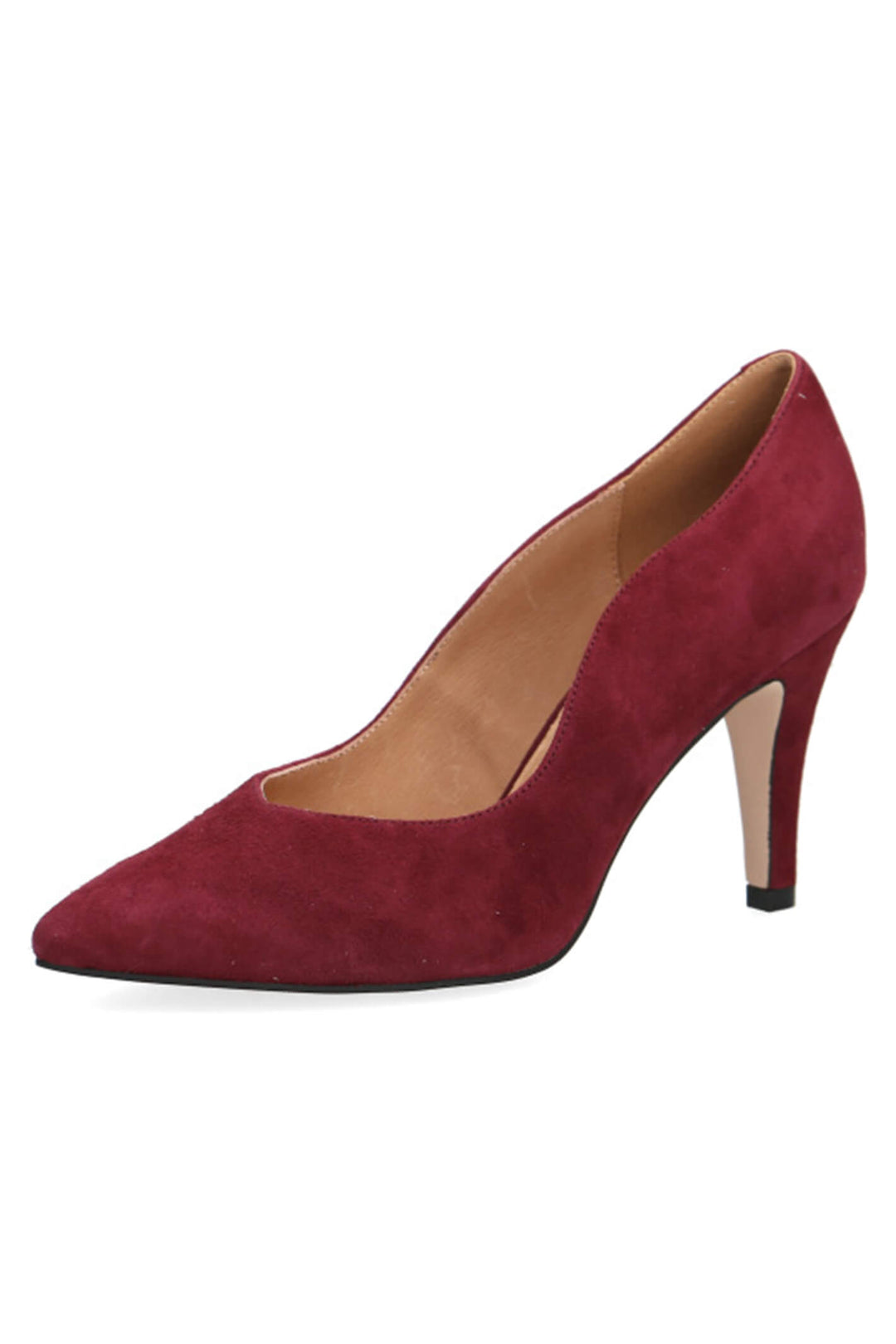 Caprice 22403-29 549 Bordeaux Suede Court Shoe - Experience Boutique