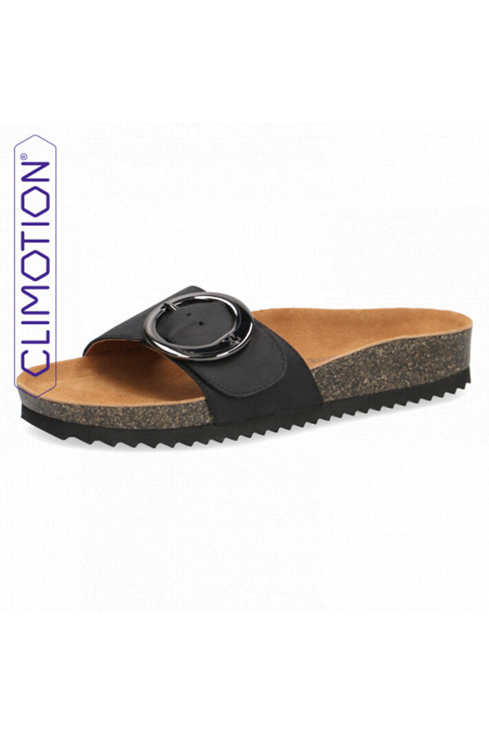 Caprice 27104 Black Nubuck Sandals - Experience Boutique