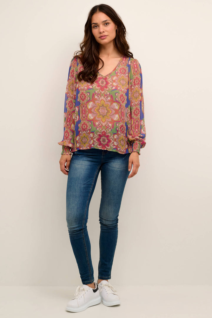 Cream Clothing CRCarolina Floral Tropical Print Blouse - Experience Boutique