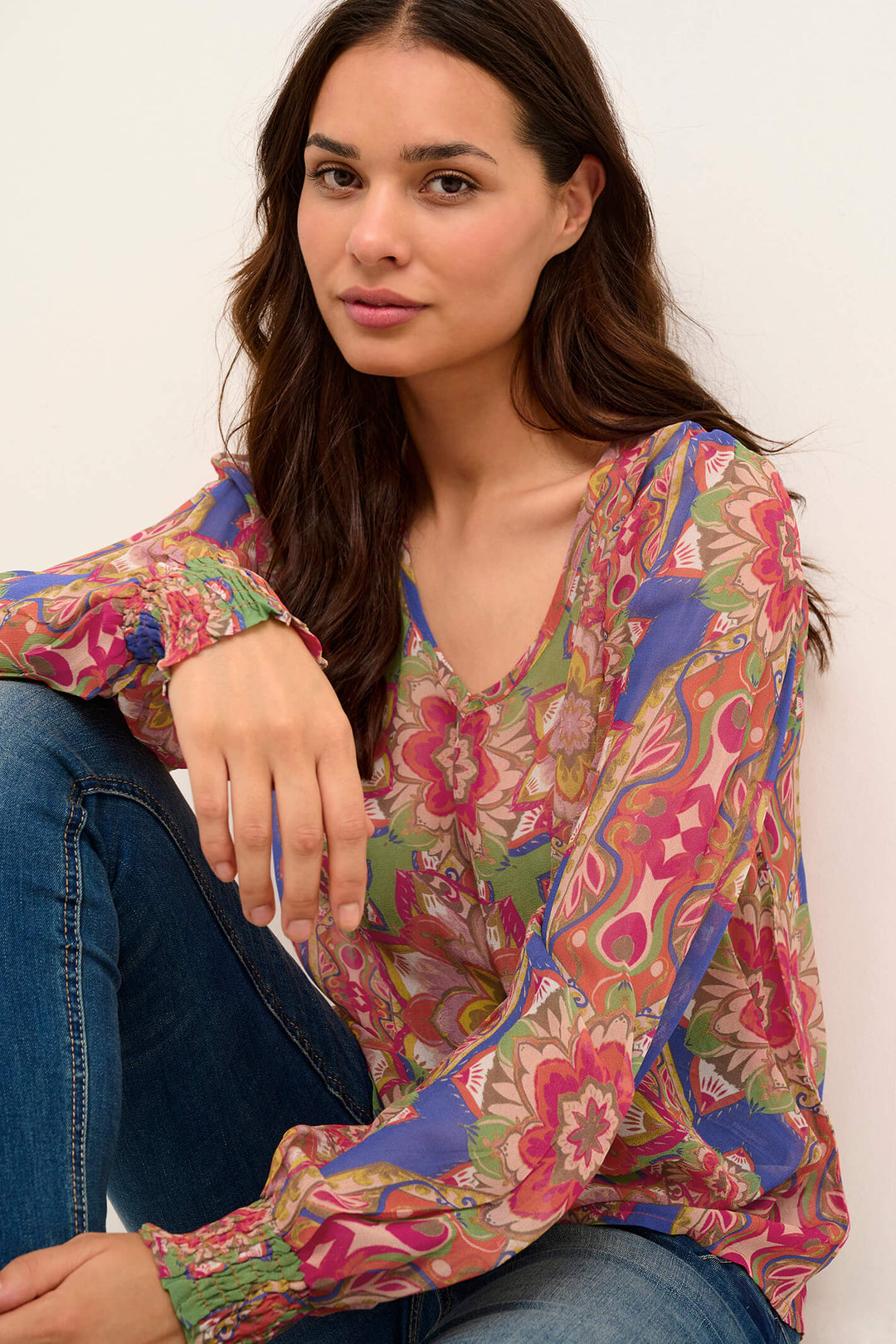 Cream Clothing CRCarolina Floral Tropical Print Blouse - Experience Boutique