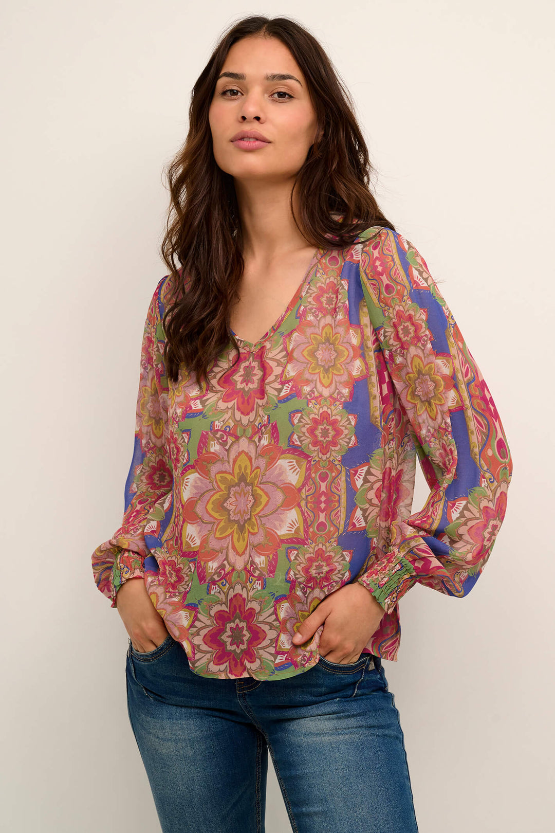 Cream Clothing CRCarolina Floral Tropical Print Blouse - Experience Boutique