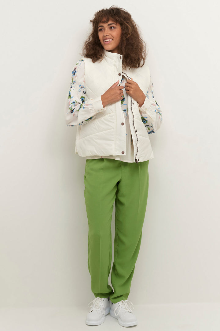 Cream Clothing CROlli White Vaporous Grey Gilet - Experience Boutique