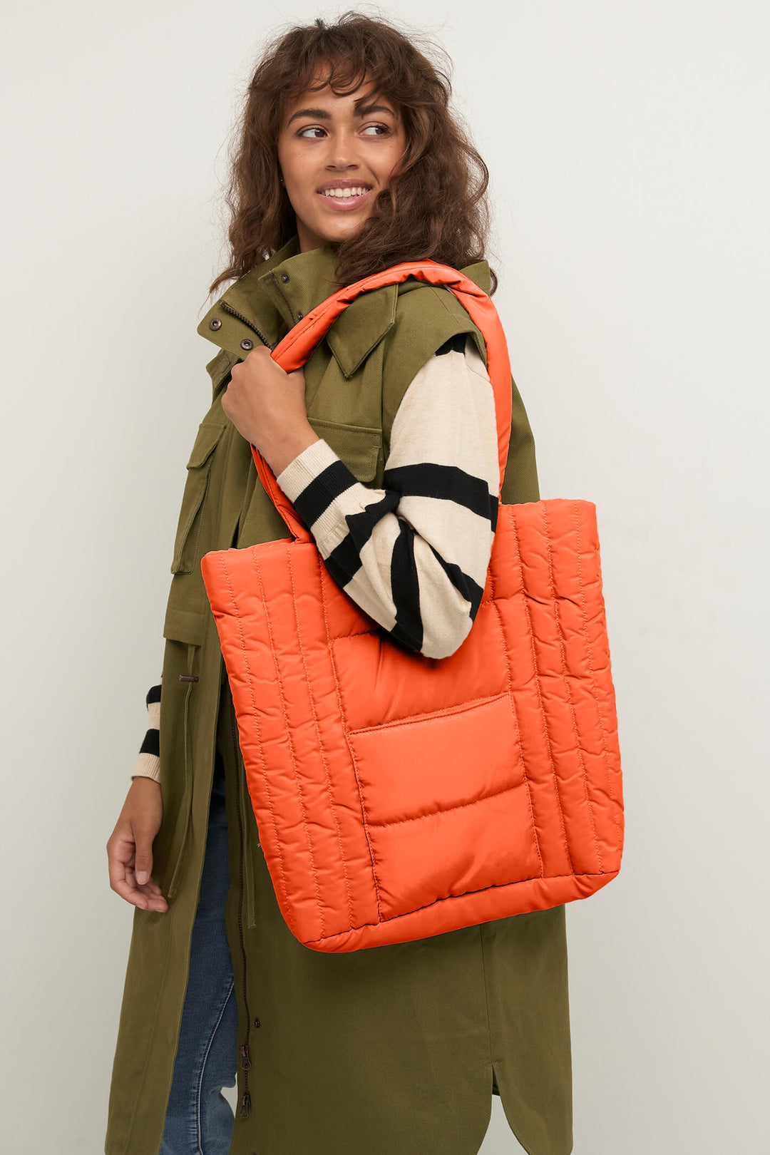 Cream Clothing CRSleigh Tigerlily Orange Quilted Bag - Experience Boutique