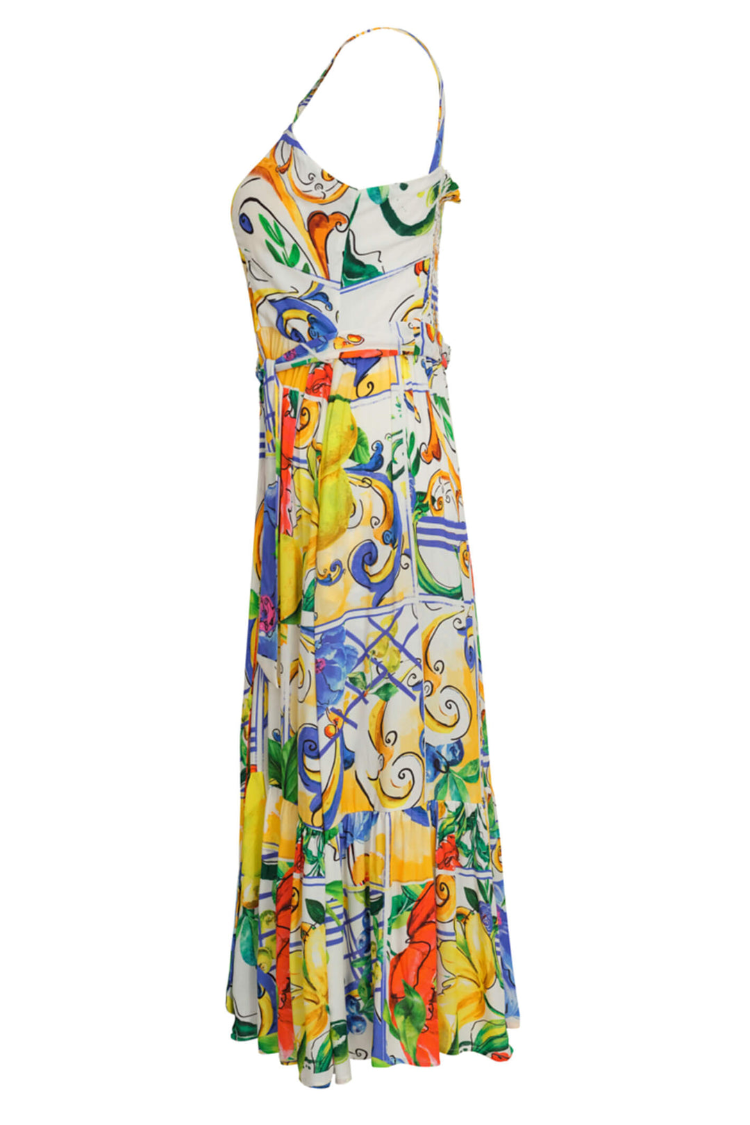 Dolcezza 23142 Lemon Print Sun Dress - Experience Boutique