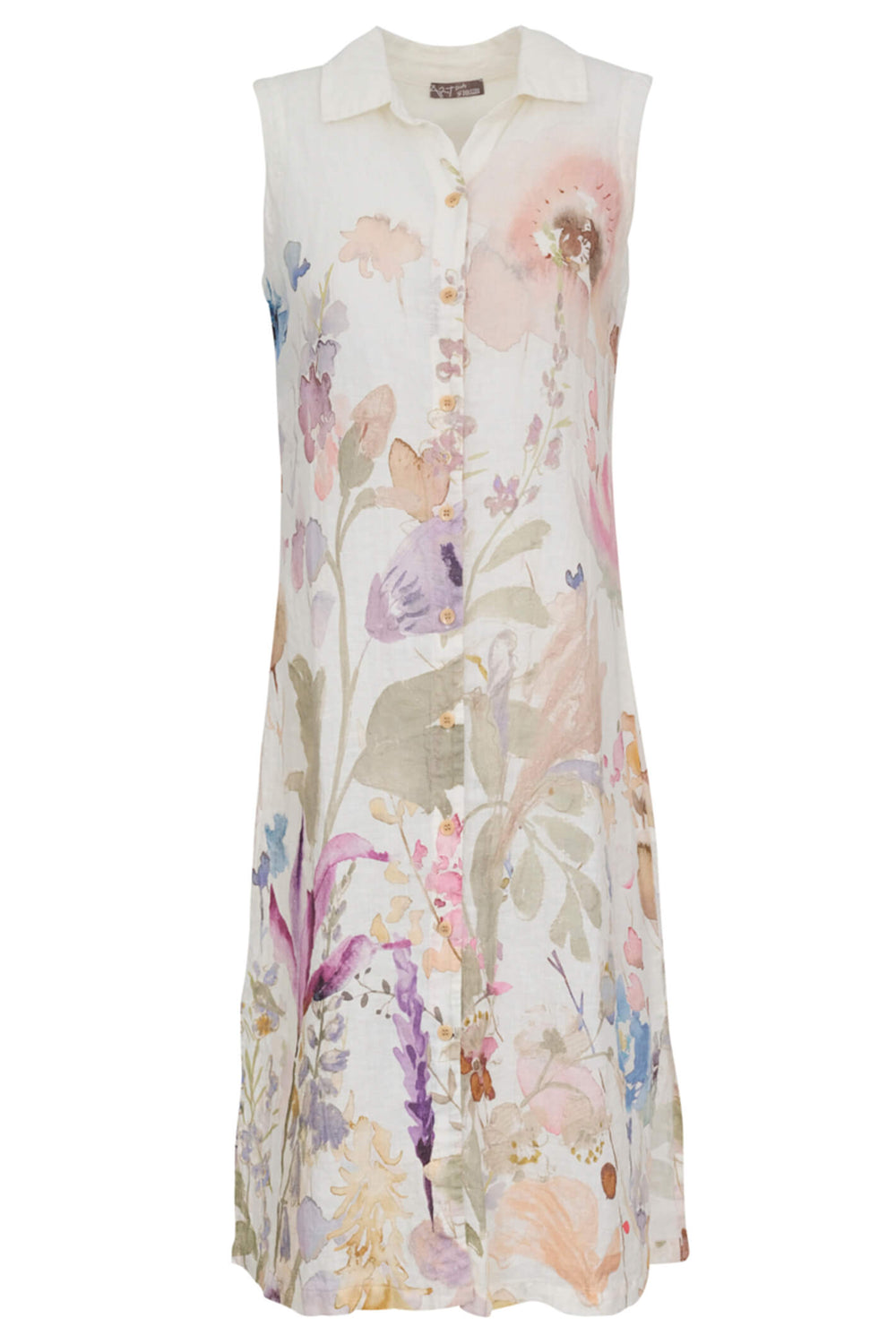 Dolcezza 23632 Pastel Floral Whimsique Linen Dress - Experience Boutique