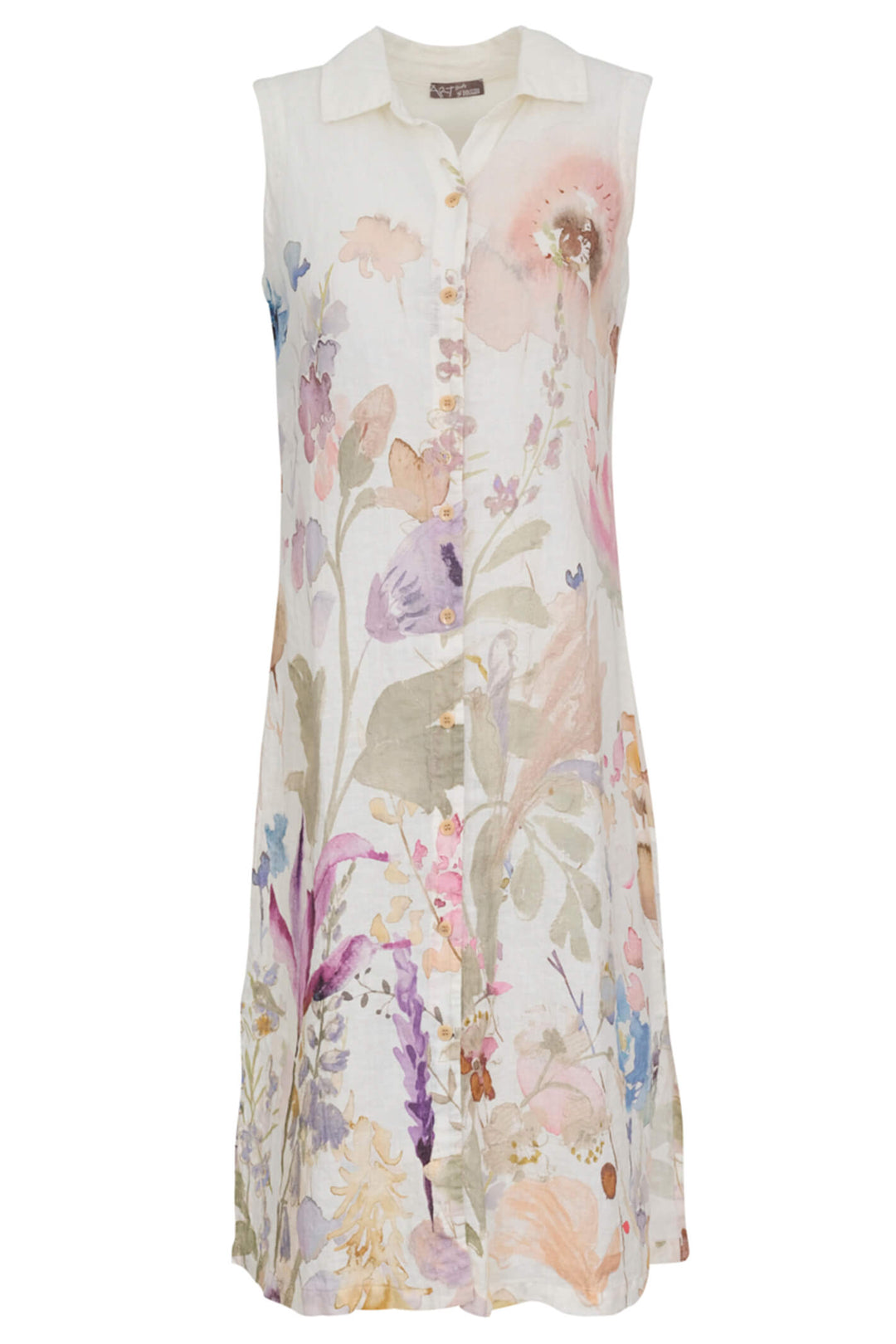 Dolcezza 23632 Pastel Floral Whimsique Linen Dress - Experience Boutique