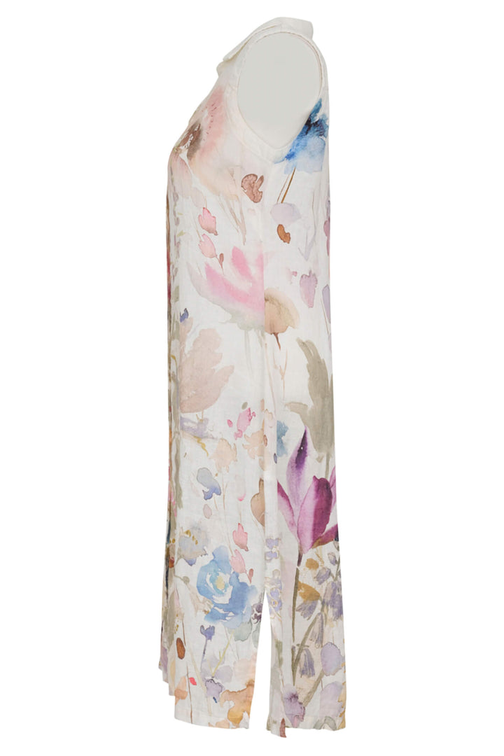 Dolcezza 23632 Pastel Floral Whimsique Linen Dress - Experience Boutique
