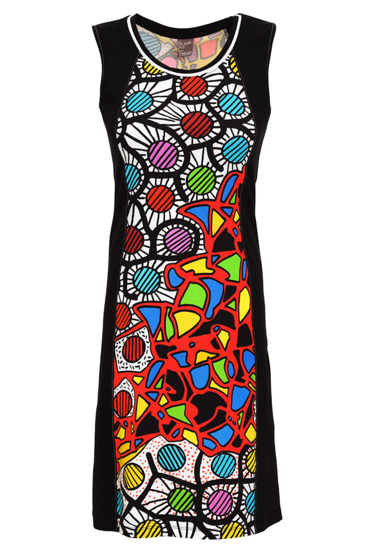 Dolcezza 23707 Multi Coloured Mistral X3 Print Dress - Expeirence Boutique