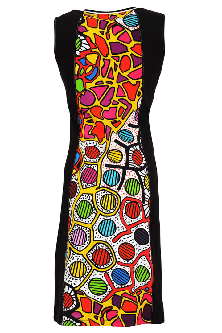 Dolcezza 23707 Multi Coloured Mistral X3 Print Dress - Expeirence Boutique