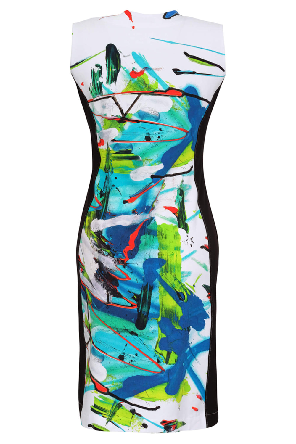 Dolcezza 23725 White River Of Life Fit & Flare Dress - Experience Boutique