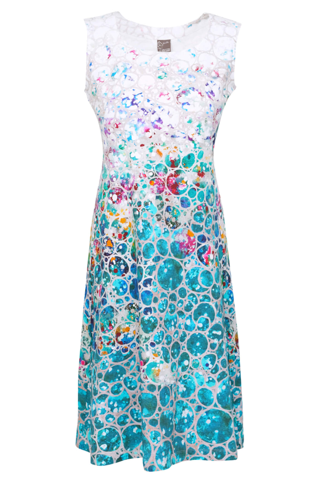 Dolcezza 23754 White Dimensions Circle Fit & Flare Dress - Experience Boutique