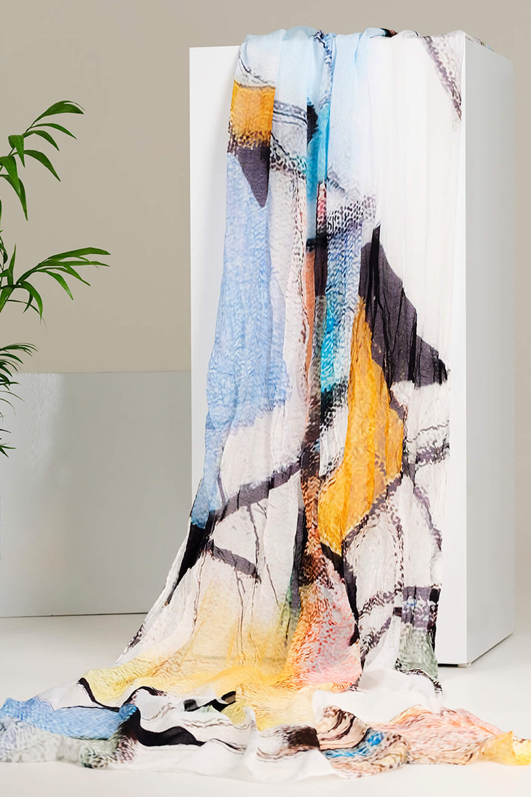 Dolcezza 23905 Patel Abstract Print Scarf - Experience Boutique
