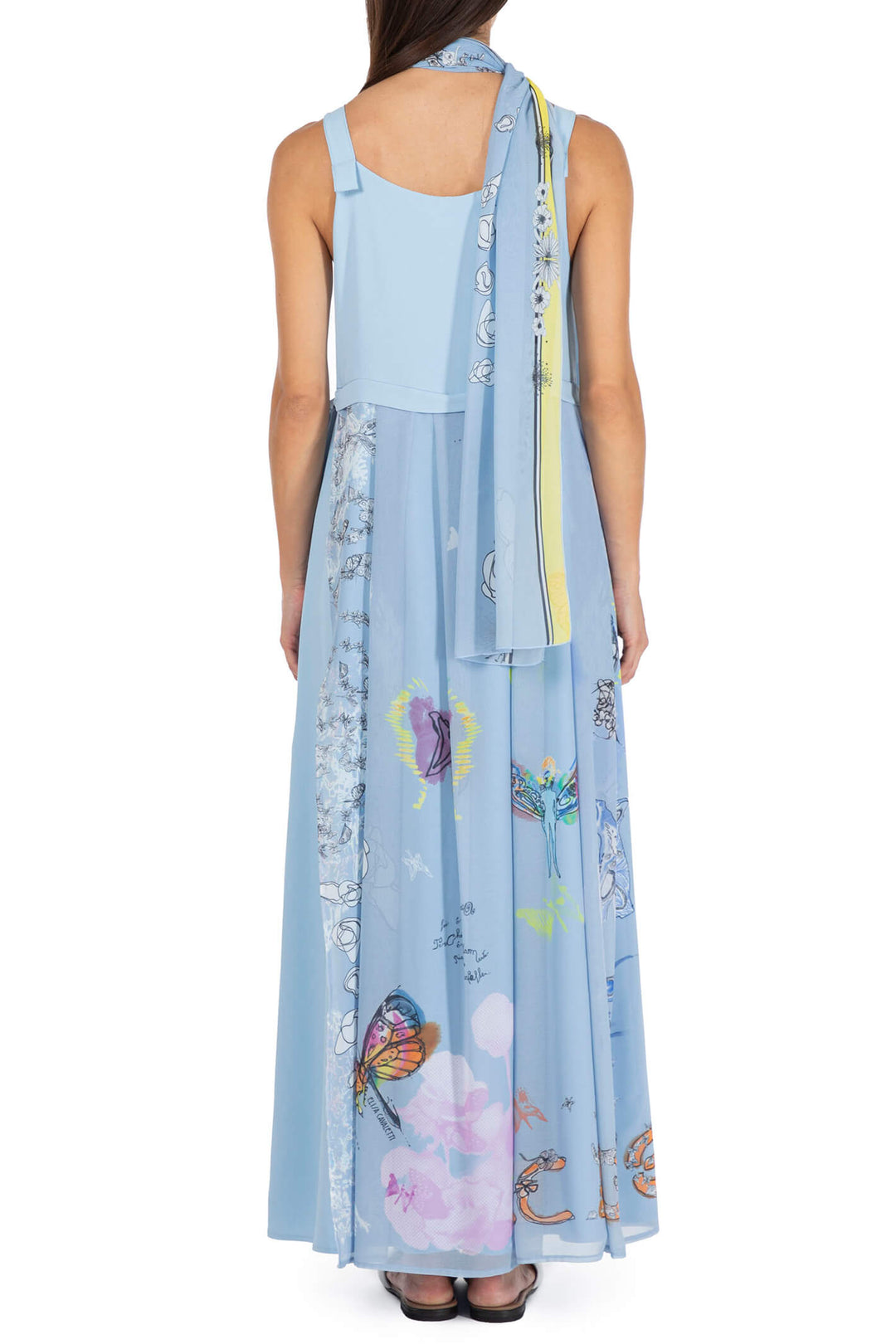 Elisa Cavaletti EJP232090100 Blue Butterfly Print Dress - Experience Boutique
