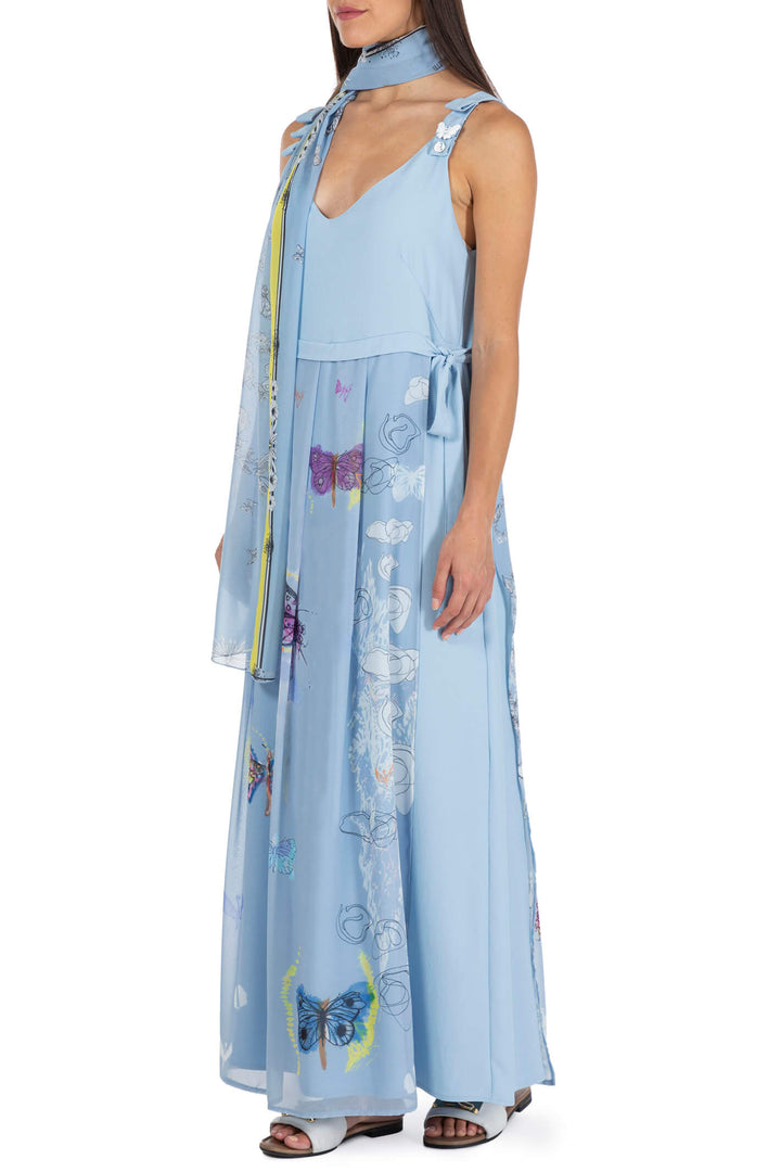 Elisa Cavaletti EJP232090100 Blue Butterfly Print Dress - Experience Boutique