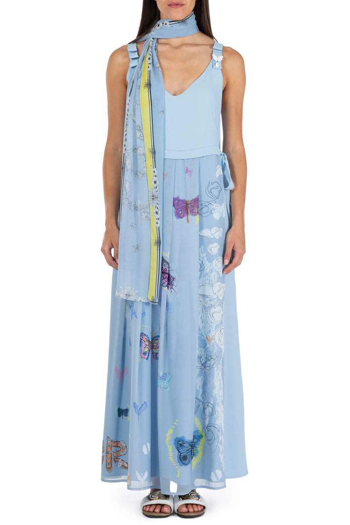 Elisa Cavaletti EJP232090100 Blue Butterfly Print Dress - Experience Boutique