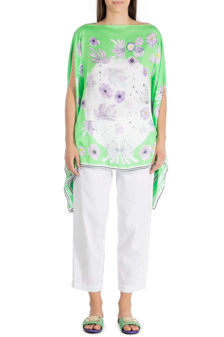 Elisa Cavaletti ELP230866700 Green Print Kaftan - Experience Boutique