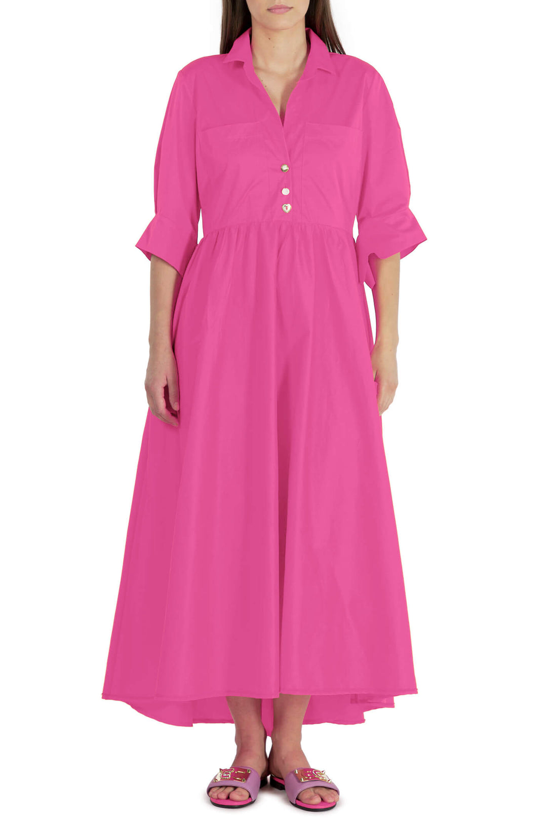 Elisa Cavaletti ELP232021705 Pink Maxi Dress - Experience Boutique