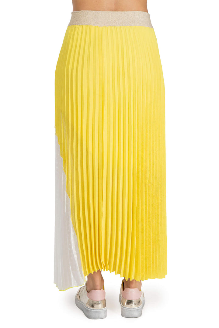 Elisa Cavaletti ELP233040601 Yellow Pleated Skirt - Experience Boutique