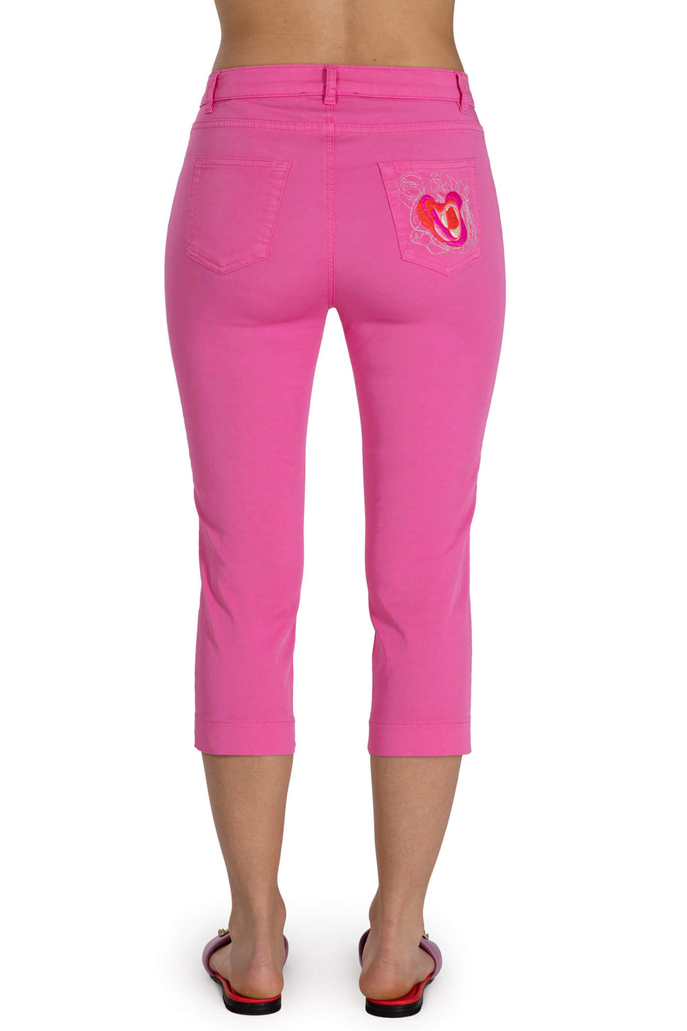 Elisa Cavaletti ELP236052301 Fuchsia Pink Cropped Trousers - Experience Boutique