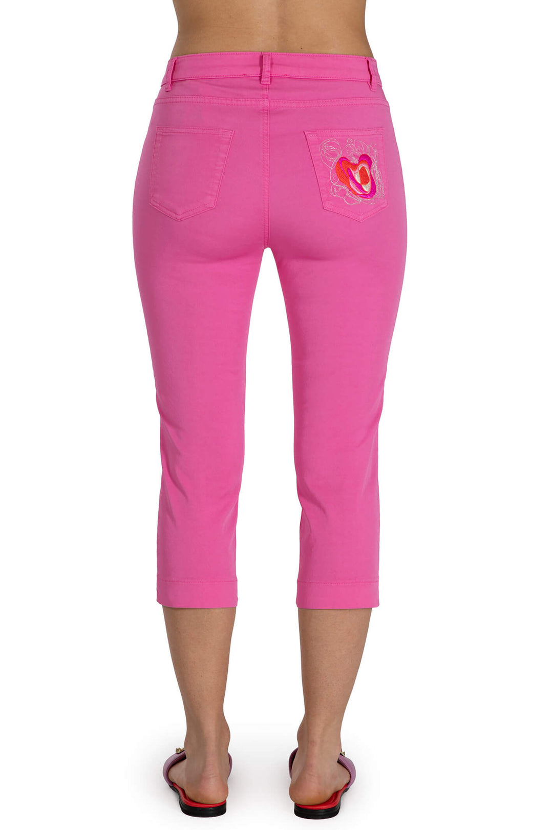 Elisa Cavaletti ELP236052301 Fuchsia Pink Cropped Trousers - Experience Boutique