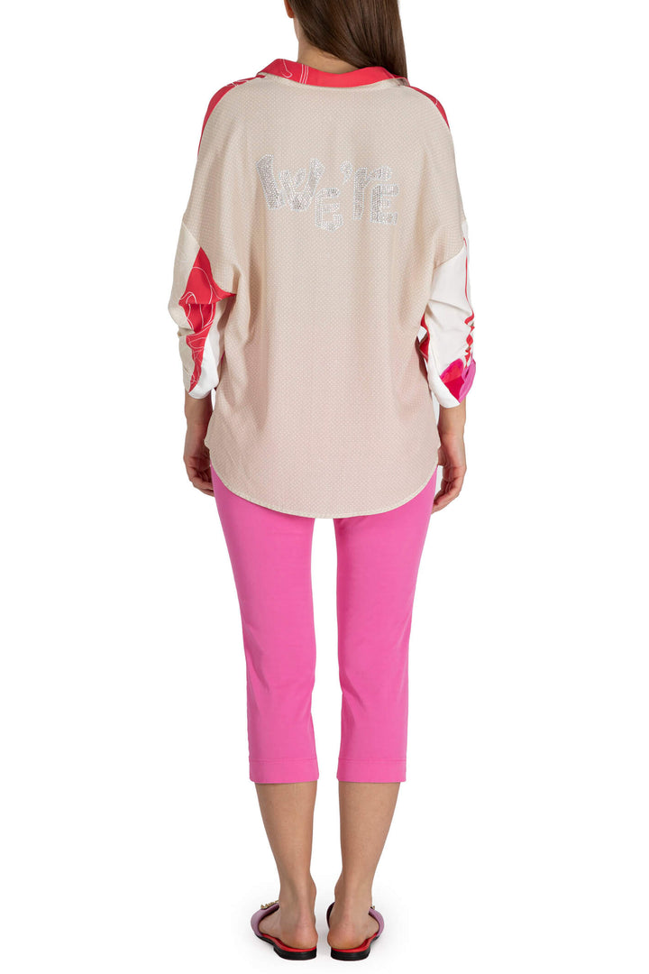 Elisa Cavaletti ELP236052301 Fuchsia Pink Cropped Trousers - Experience Boutique