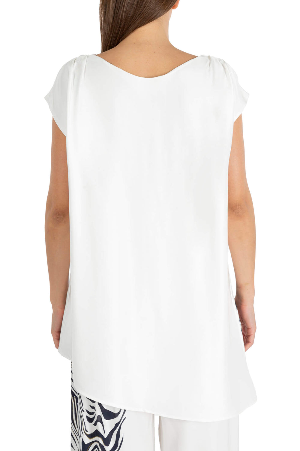 Elisa Cavaletti ELP239027106 Off White Zebra Oversized Top - Experience Boutique
