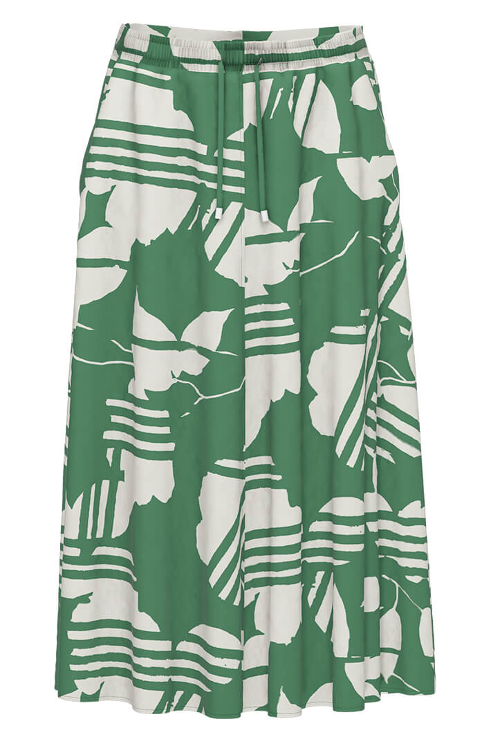 Erfo 8516002-00 Green Abstract Print Skirt - Experience Boutique