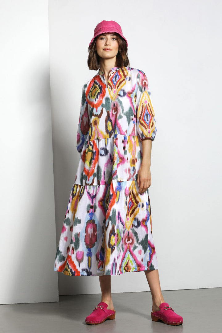 Erfo 8518017 Pink Ikat Ptiny Dress