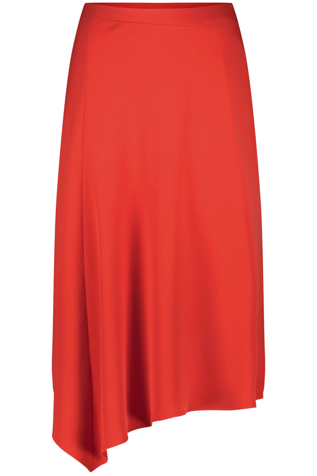 Gerry Weber 110012 Fire Red Asymmetric Skirt - Experience Boutique