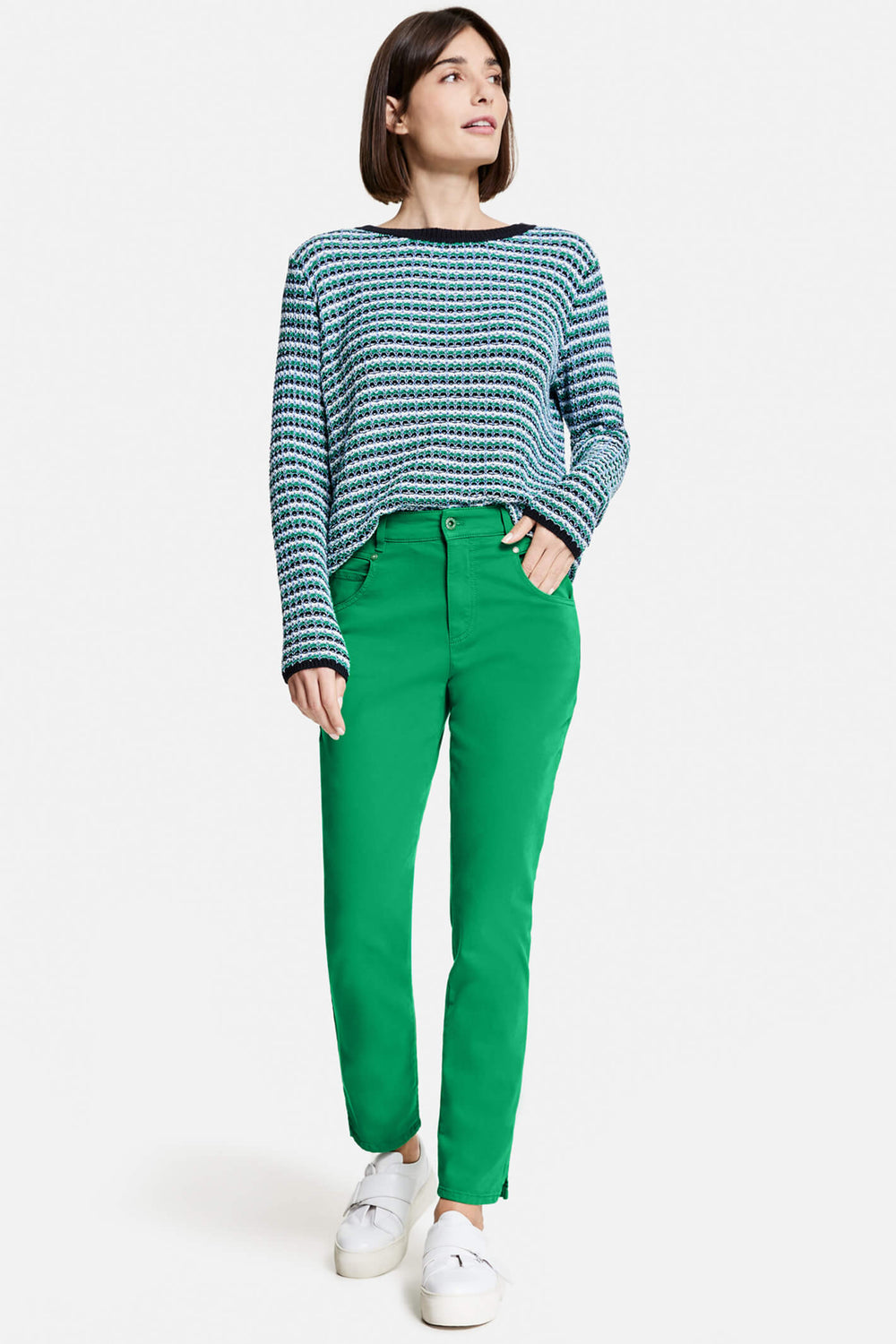 Gerry Weber 120001 Vibrant Green Jeans - Experience Boutique