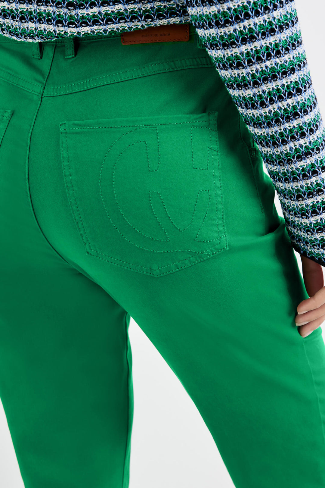 Gerry Weber 120001 Vibrant Green Jeans - Experience Boutique