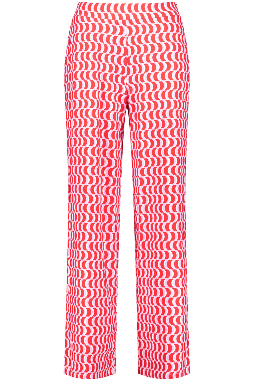 Gerry Weber 120242 Fire Red Print Wide Leg Trousers - Experience Boutique