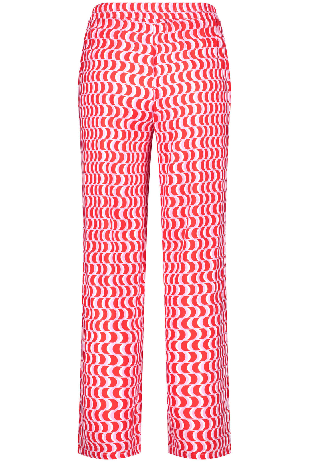 Gerry Weber 120242 Fire Red Print Wide Leg Trousers - Experience Boutique