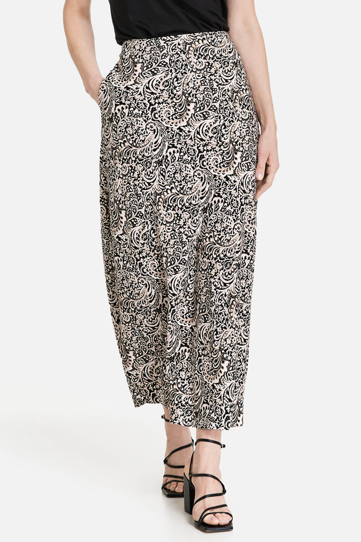 Gerry Weber 811010 Beige Print Maxi Skirt - Experience Boutique