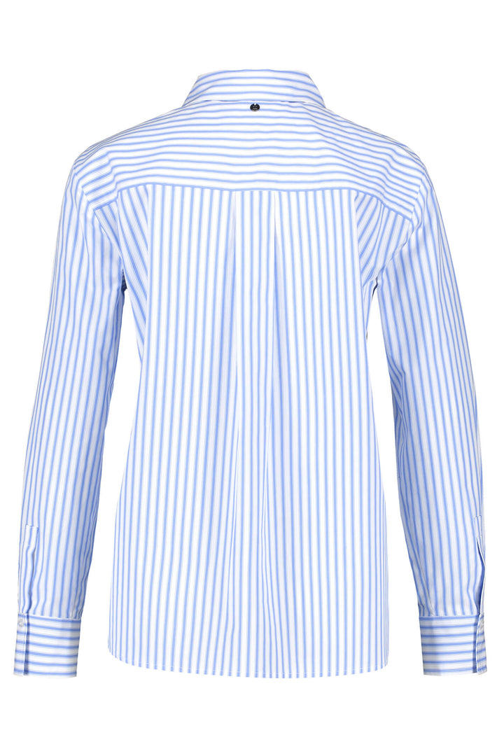 Gerry Weber 860004 Blue & White Stripe Shirt - Experience Boutique