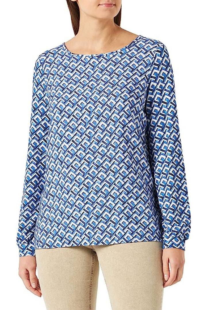 Gerry Weber 870007 Blue Geometric Print T-Shirt
