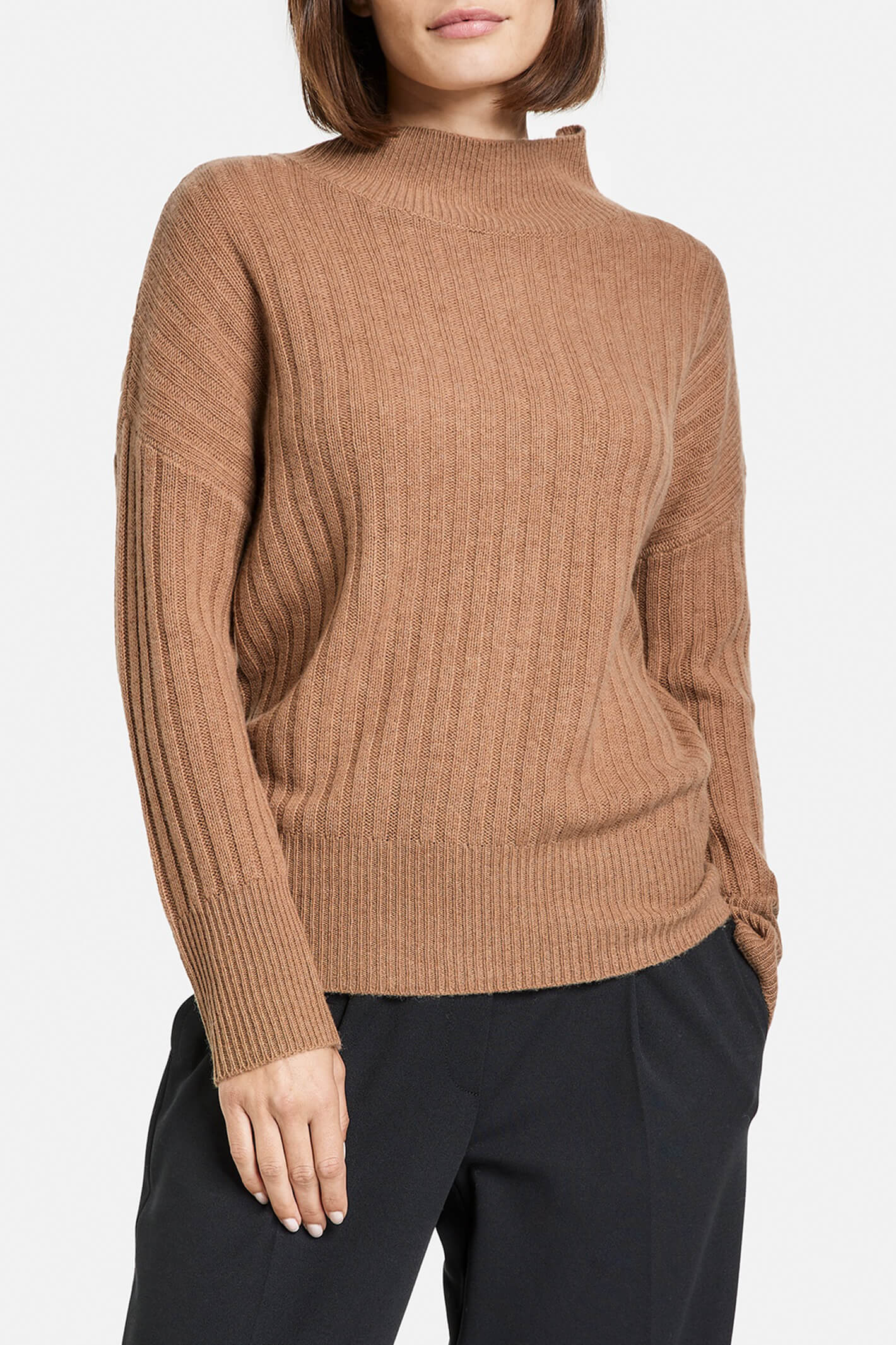 Camel polo sales neck jumper