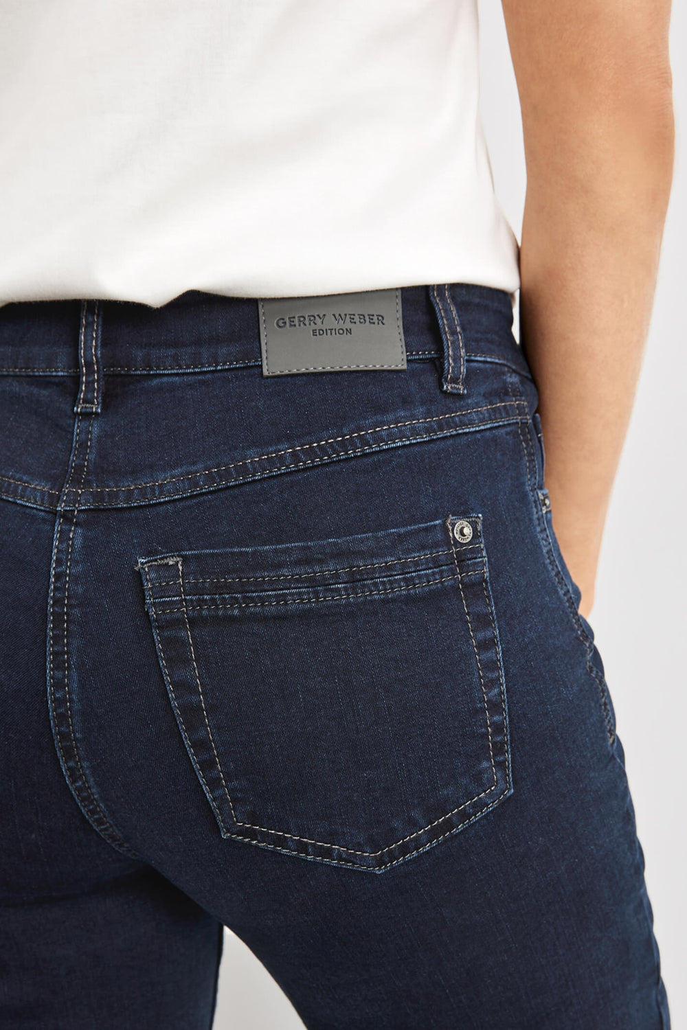 Gerry Weber 92307 Dark Blue Denim Straight Leg Jeans Regular - Experience Boutique