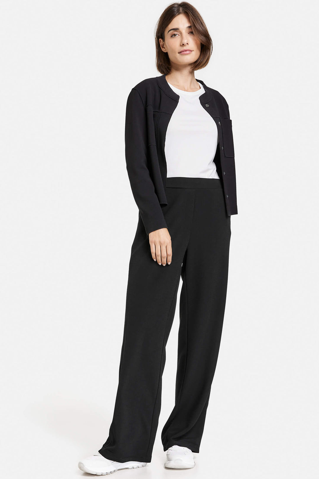 Gerry Weber 92454 Black Wide Leg Trousers - Experience Boutique