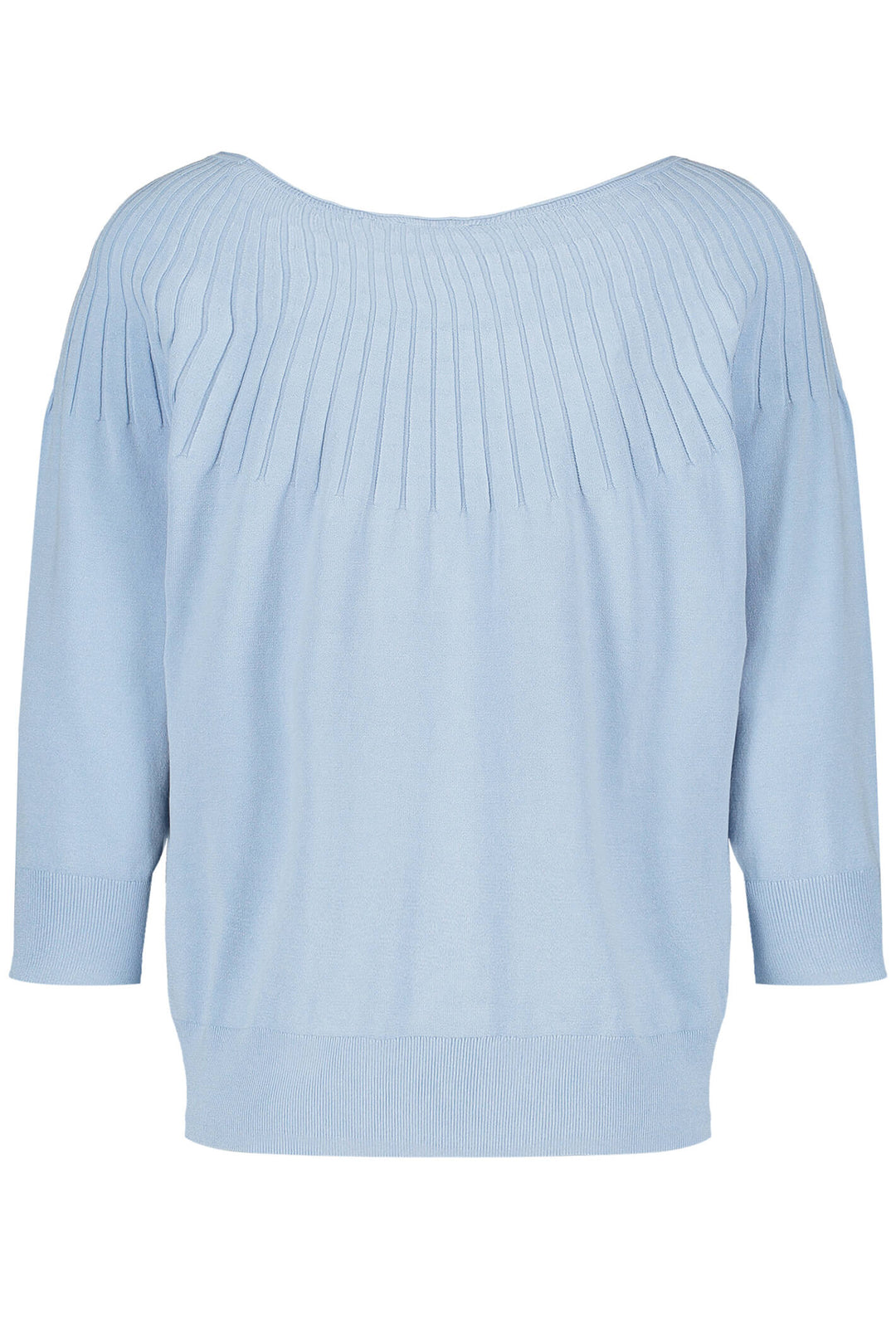 Gerry Weber 978016 Aqua Blue Wide Neck Jumper - Experience Boutique
