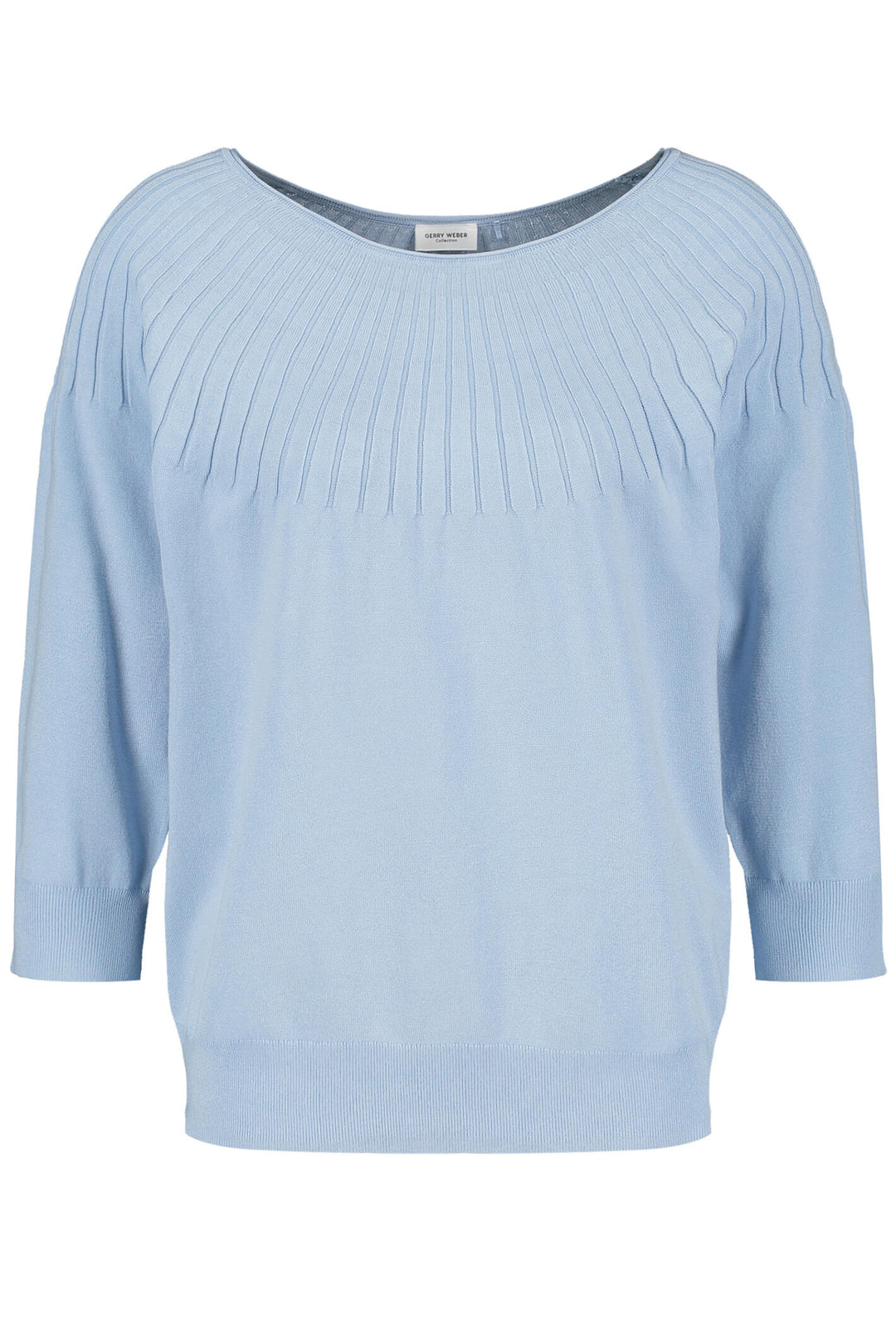 Gerry Weber 978016 Aqua Blue Wide Neck Jumper - Experience Boutique