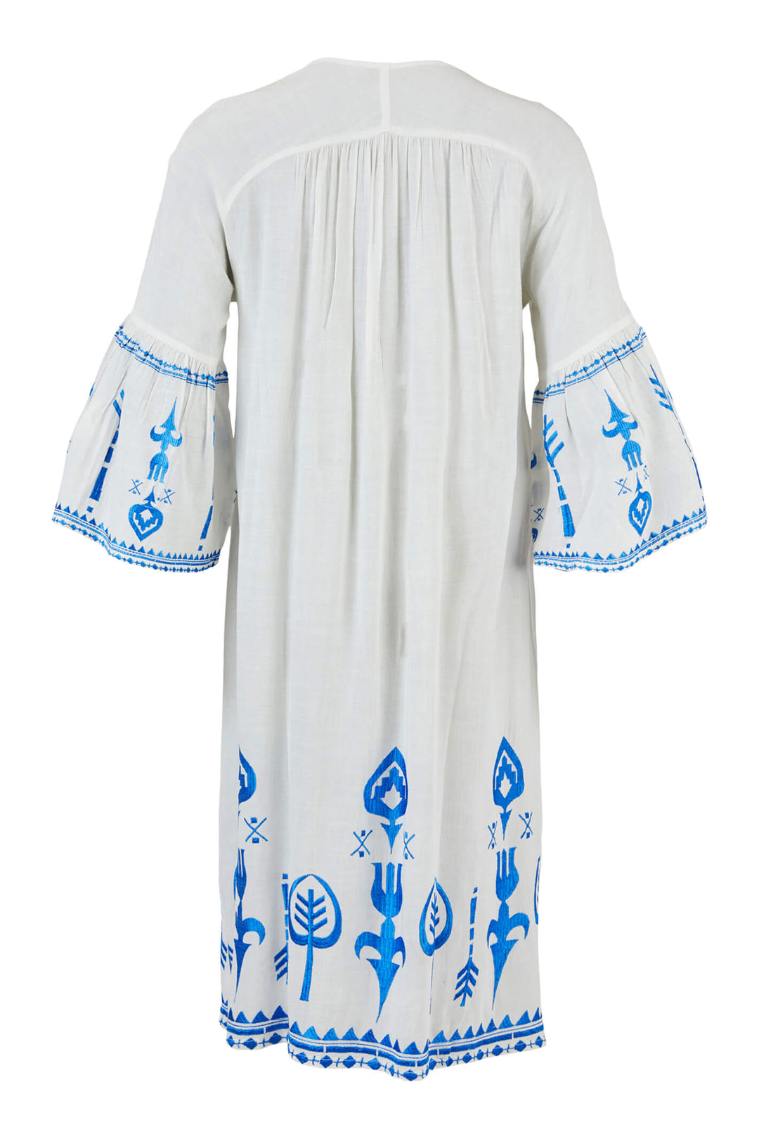 Gomaye 28822 60 White Blue Embroidered Dress - Experience Boutique