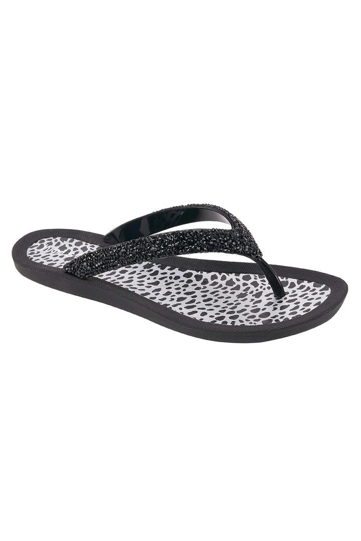 Holster Evita HST357BL5 Black Toe Post Sandal - Experience Boutique