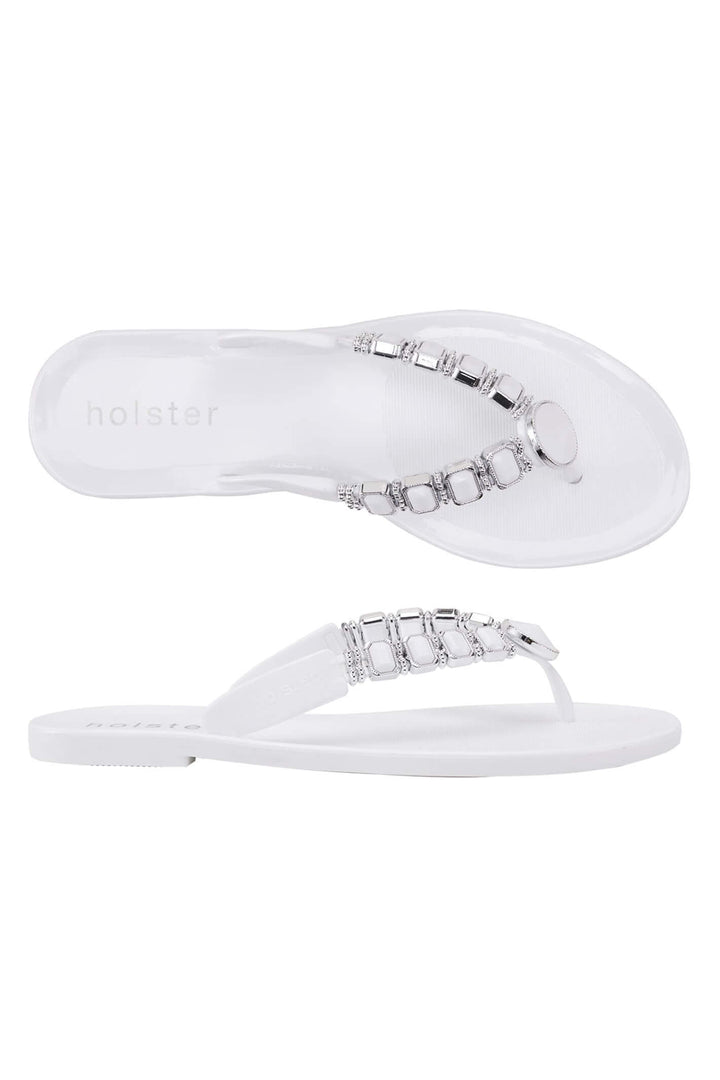 Holster Miranda HST360W6 White Jewel Sandals - Experience Boutique