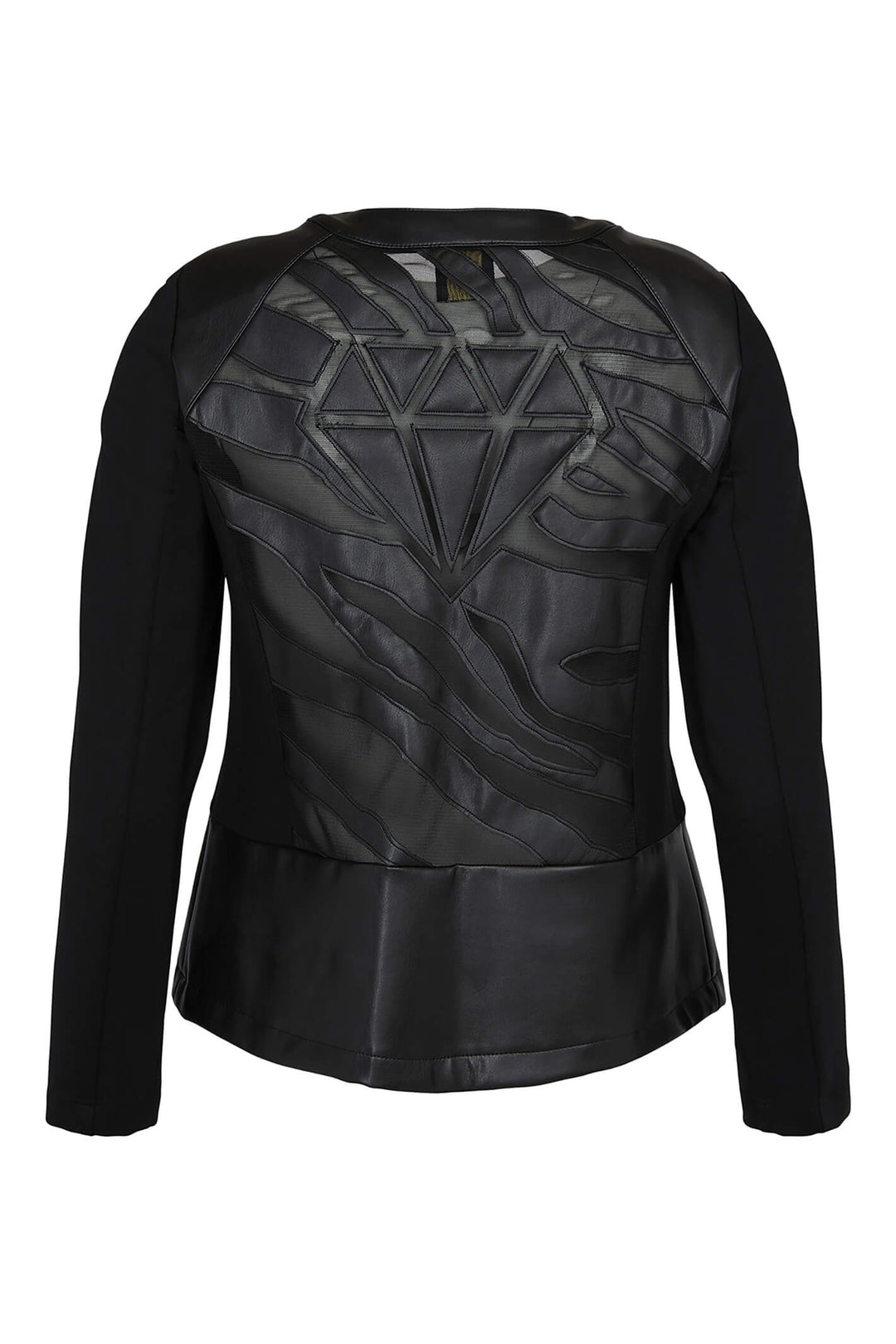 Icona 67110 Black Zip Front Jacket - Experience Boutique
